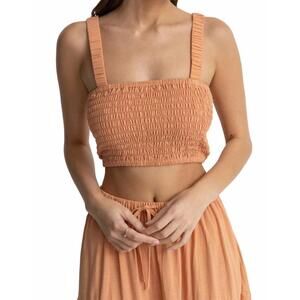 NEW RHYTHM. sammy smocked top in peach